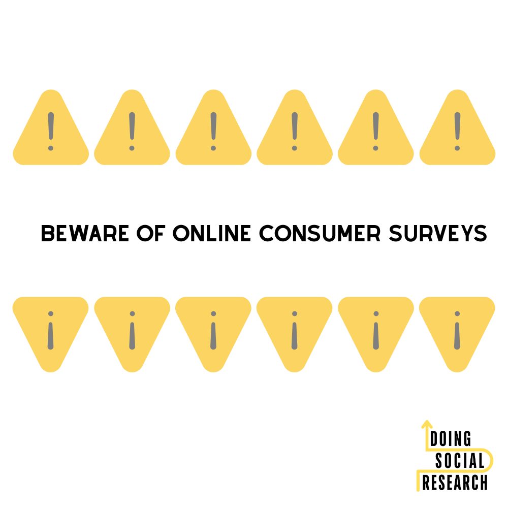 Beware of online consumer surveys